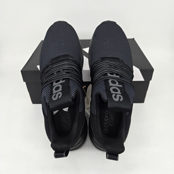 Adidas Men\'s Lite Racer Adapt 7.0 \'Black Grey\' Running Shoes Size 12 New